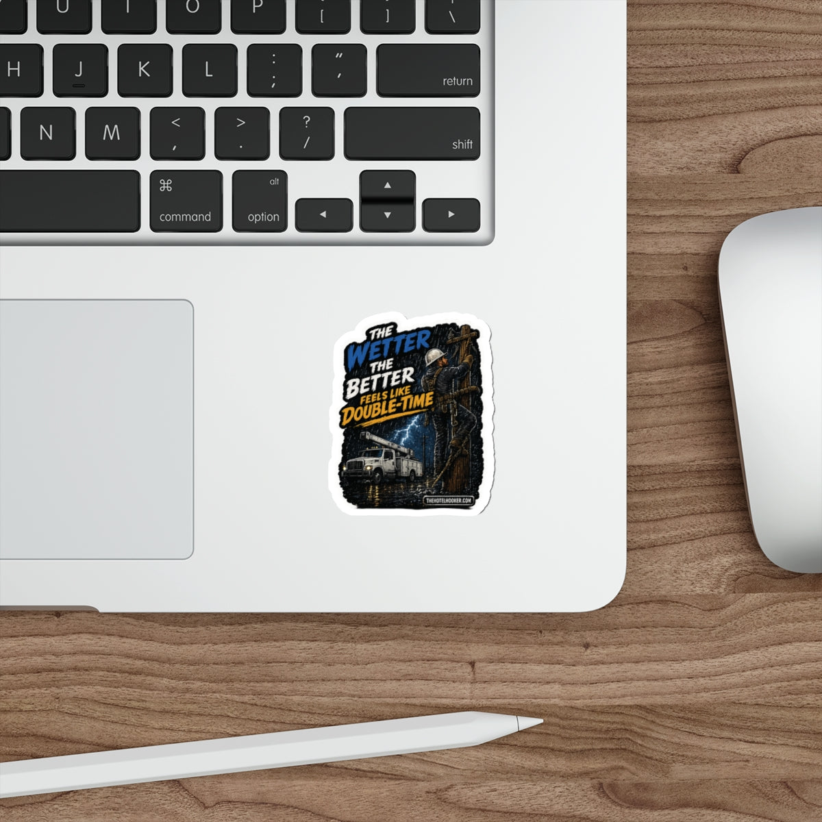 The Wetter The Better Sticker / Double Time Storm Lineman Decal